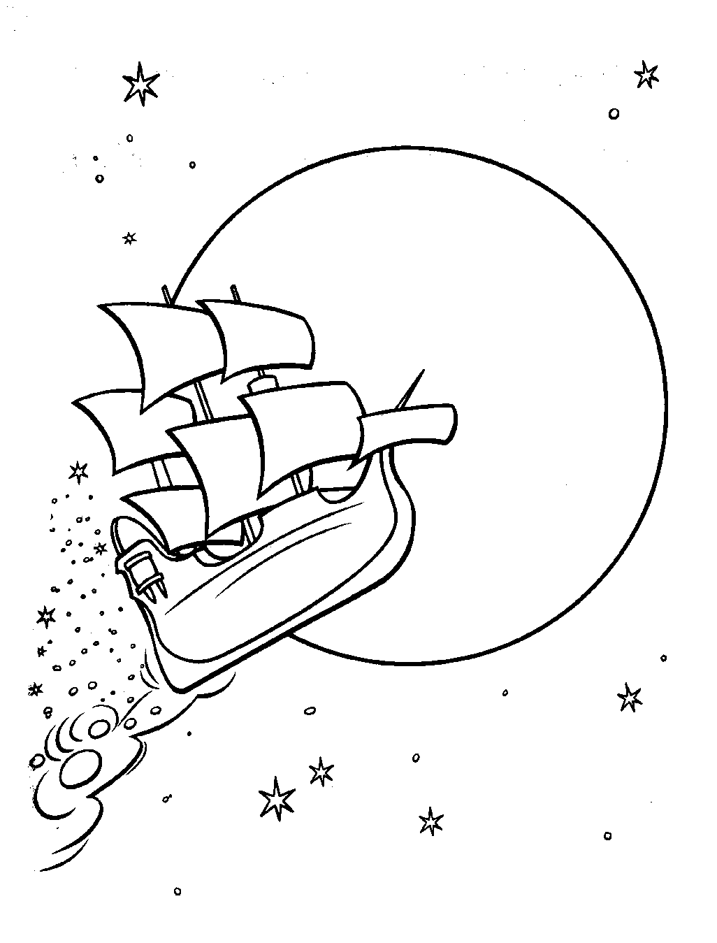 coloriage le navire pirate vole